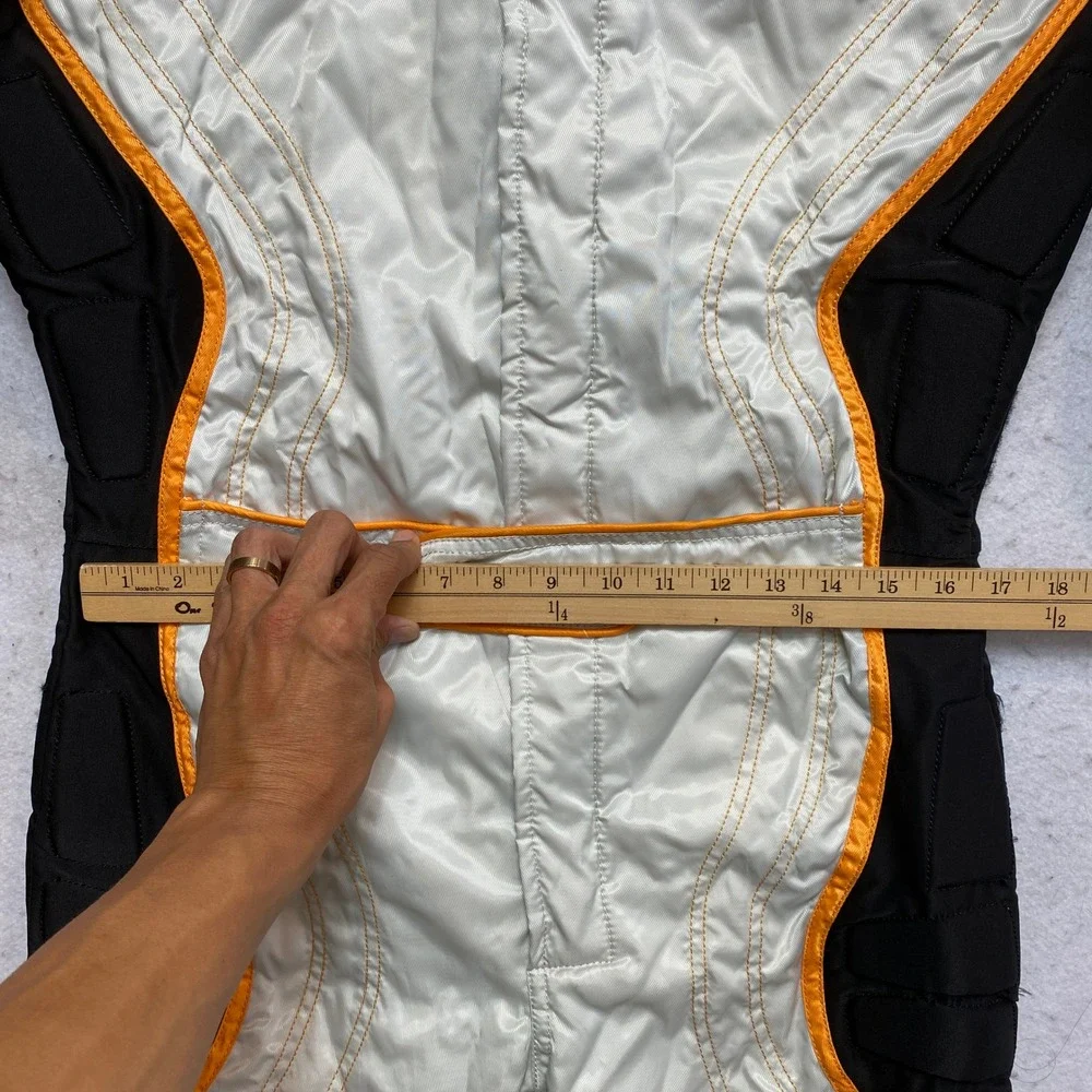 Sparco K26 Racing Suit Mens M White Black Orange Kerb Kart CIK-FIA Niveau 2 2001